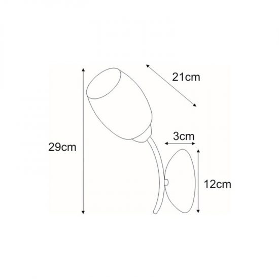 Kinkiet ścienny K-JSL-6093/1W CHR z serii XENA