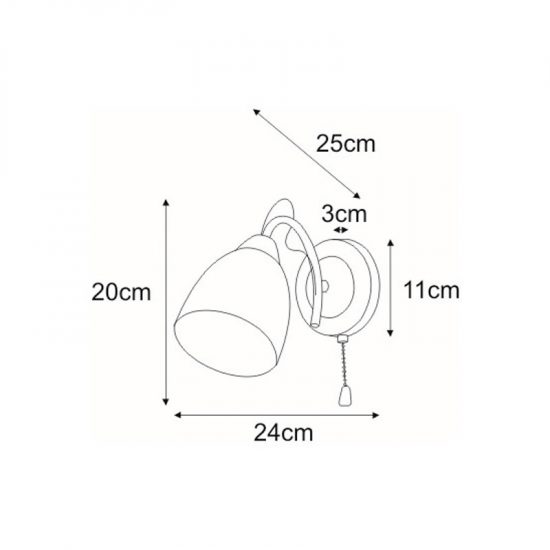 Kinkiet ścienny K-JSL-6218/1W CHR z serii ARON