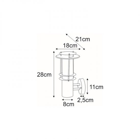 Kinkiet zewnętrzny K-LP238A z serii TARES