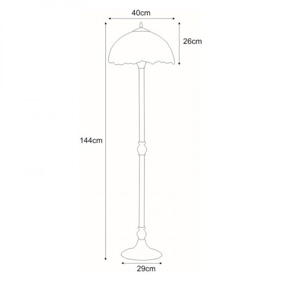 Lampa podłogowa K-F161122 z serii WITRAŻ