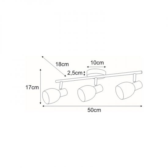 Lampa sufitowa K-8001/3 z serii EMBO