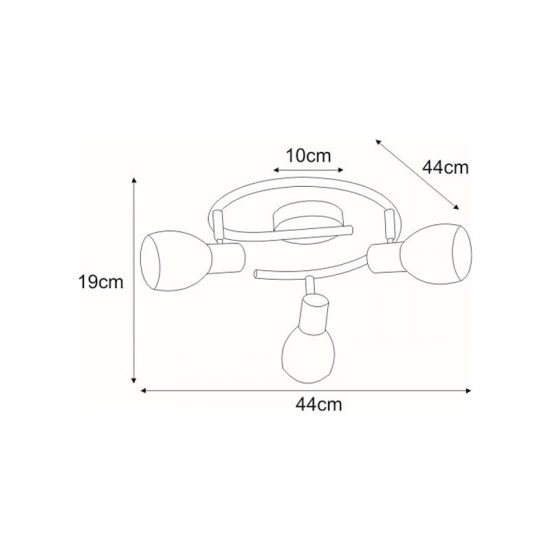 Lampa sufitowa K-8001/3G z serii EMBO