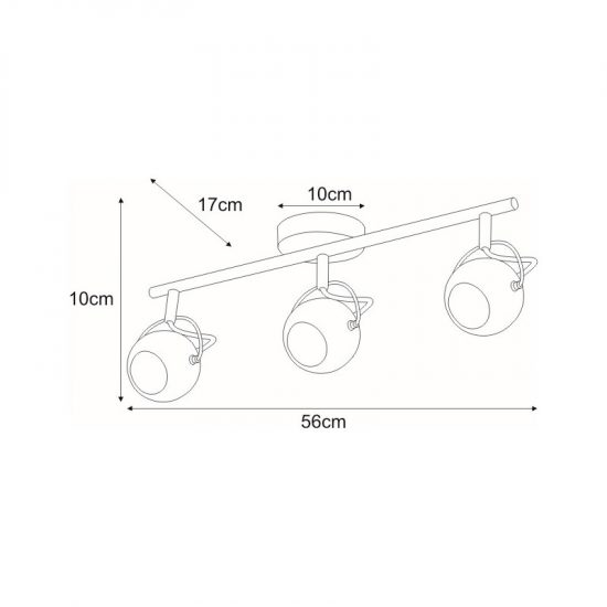 Lampa sufitowa K-8002/3 z serii SALVA