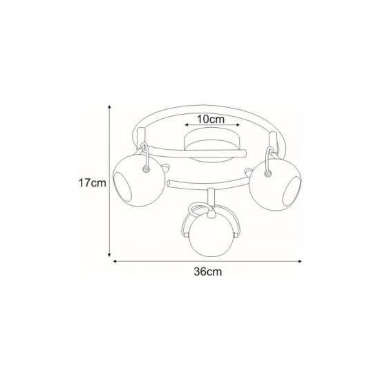 Lampa sufitowa K-8002/3G z serii SALVA