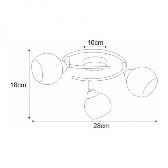 Lampa sufitowa K-C9530/3 z serii ATRIA