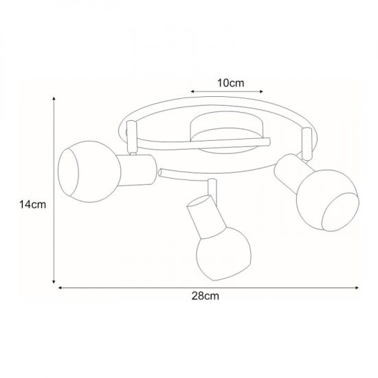 Lampa sufitowa K-C9590A/3 z serii ALPINA