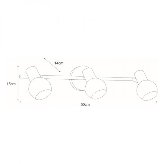 Lampa sufitowa K-C9590B/3 z serii ALPINA