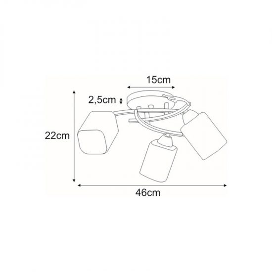 Lampa sufitowa K-JSL-8085/3 CHR z serii ZEBRA