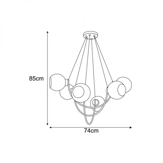 Lampa wisząca K-2629 z serii SIRIUS