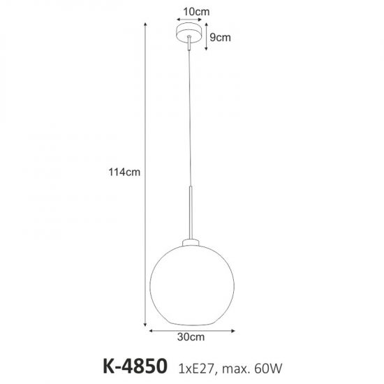 Lampa wisząca K-4850 z serii ALDAR