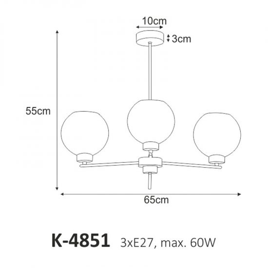 Lampa wisząca K-4851 z serii ALDAR