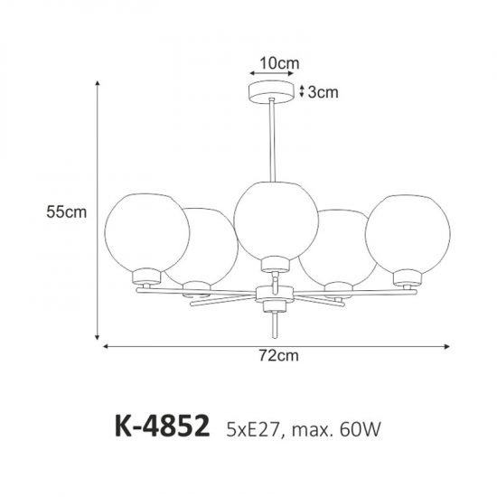 Lampa wisząca K-4852 z serii ALDAR