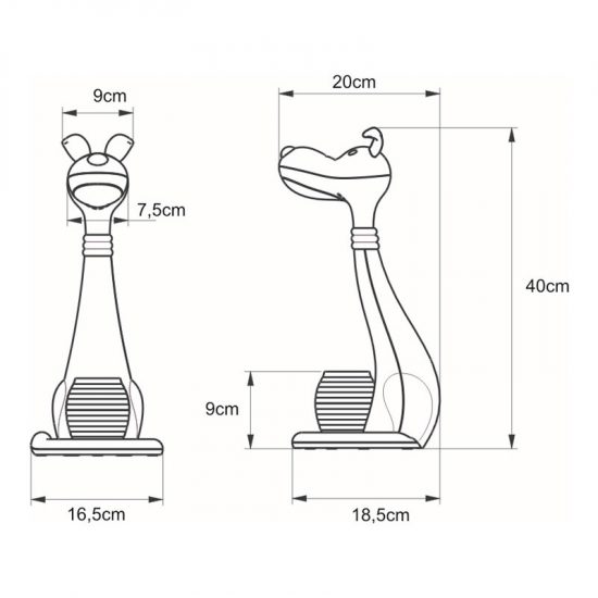 Lampka biurkowa K-BL1607 z serii PIESEK