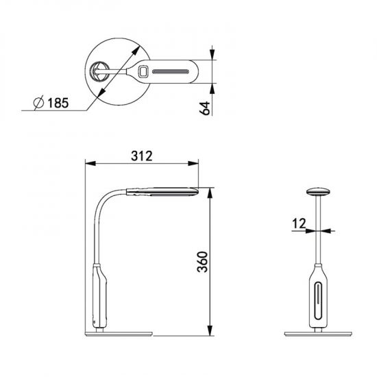 Lampka biurkowa K-BL1072 z serii MIDA