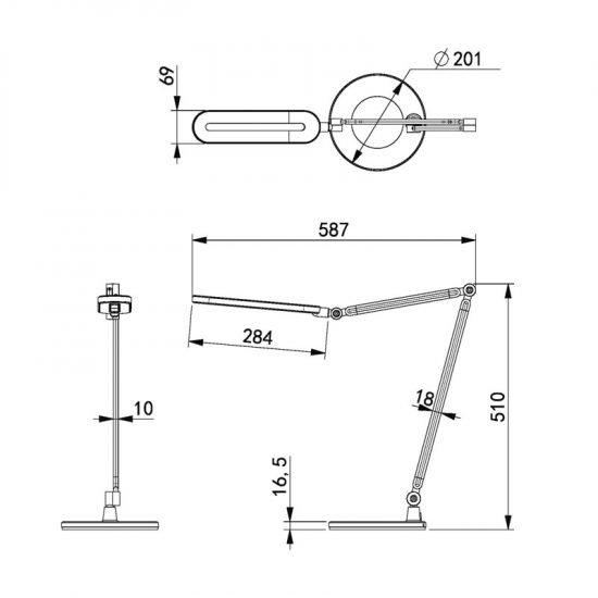 Lampka biurkowa K-BL1221 z serii ALETTE