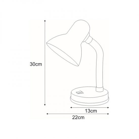 Lampka biurkowa K-MT-203 czerwona z serii CARIBA