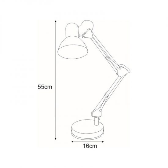 Lampka biurkowa K-MT-COSMO biała z serii COSMO