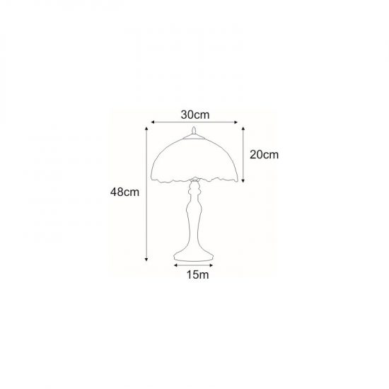 Lampka stołowa K-G121122 z serii WITRAŻ