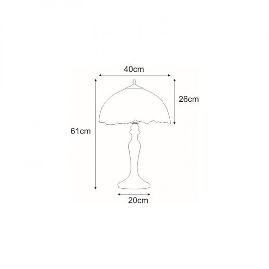 Lampka stołowa K-G161122 z serii WITRAŻ