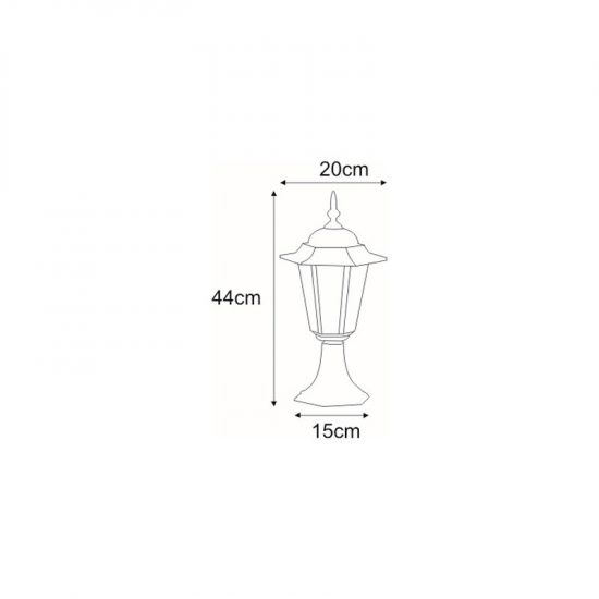 Niska zewnętrzna lampa stojąca K-5009S czarna z serii STANDARD