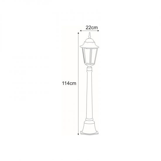 Niska zewnętrzna lampa stojąca K-6006A czarna z serii LOZANA