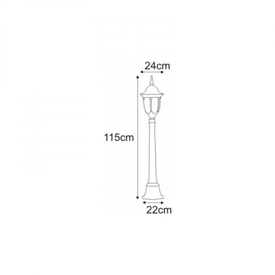 Niska zewnętrzna lampa stojąca K-6007A/L czarna z serii VASCO