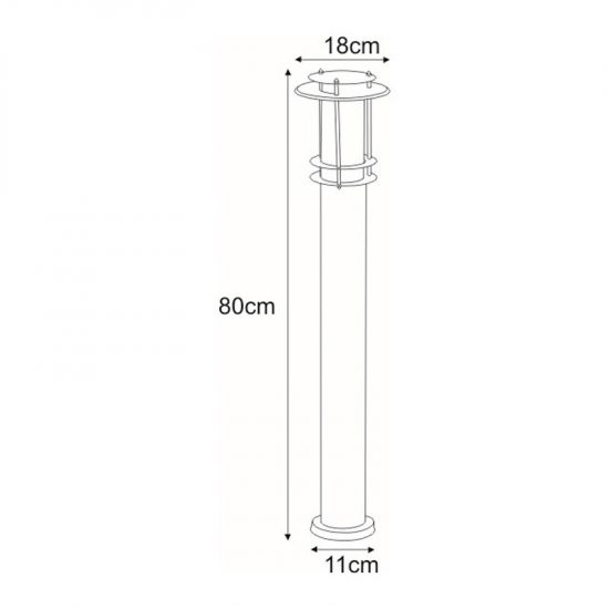 Niska zewnętrzna lampa stojąca K-LP238-800 z serii TARES