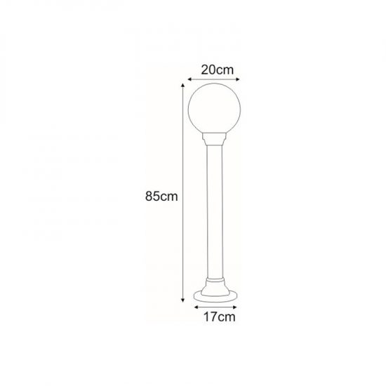 Niska zewnętrzna lampa stojąca H-850mm DYM z serii ASTRID