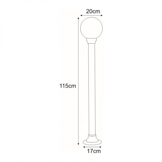 Niska zewnętrzna lampa stojąca H-1150mm DYM z serii ASTRID