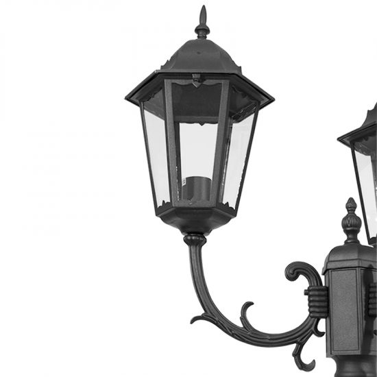 Wysoka zewnętrzna lampa stojąca K-7006A2/3 czarna z serii LOZANA