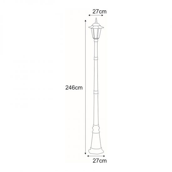 Wysoka zewnętrzna lampa stojąca K-7064A/1 czarna z serii STANDARD