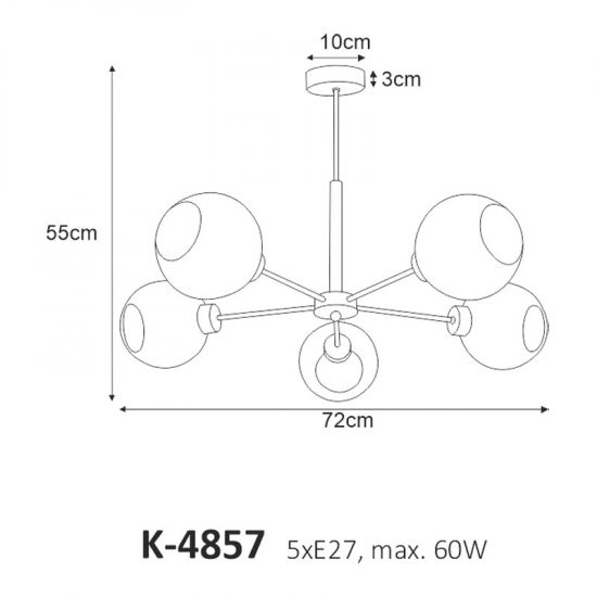 Żyrandol K-4857 z serii LAMBERT