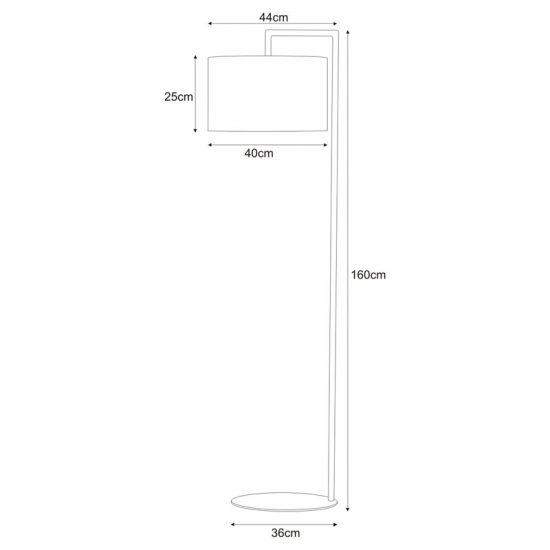 Lampa podłogowa K-4323 z serii SIMONE BLACK