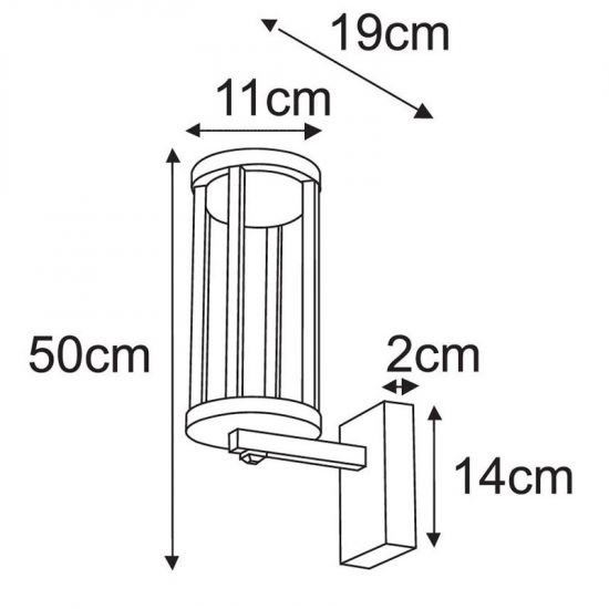 Kinkiet ogrodowy K-8137 z serii UBBE