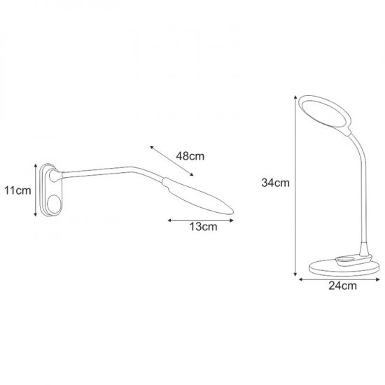 Lampa biurkowa / kinkiet LED K-BL1033 czarny z serii DIDI