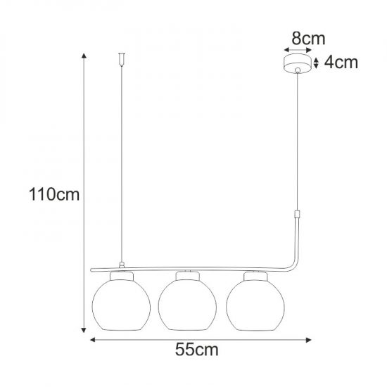 Lampa wisząca K-4881 z serii TORVI