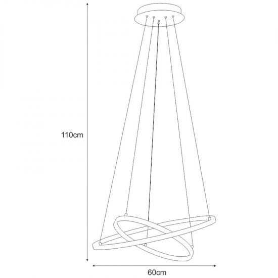 Lampa wisząca K-8152 z serii DIEGO GOLD