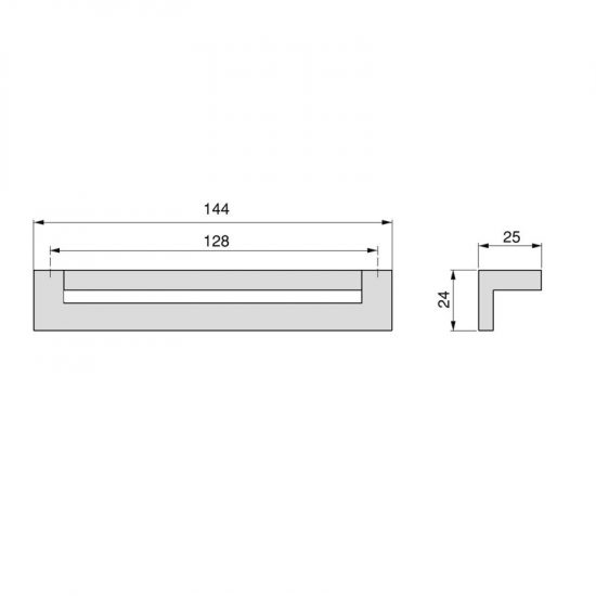 Uchwyt meblowy Cleveland rozstaw 128mm - czarny