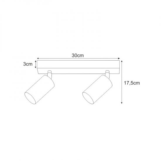 Lampy na listwie spoty K-4726 z serii MONTI