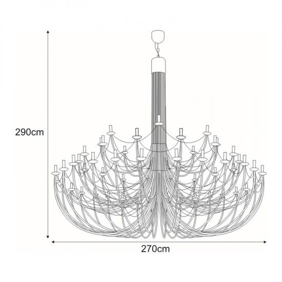 Duży żyrandol KP-01 z serii PERSEO