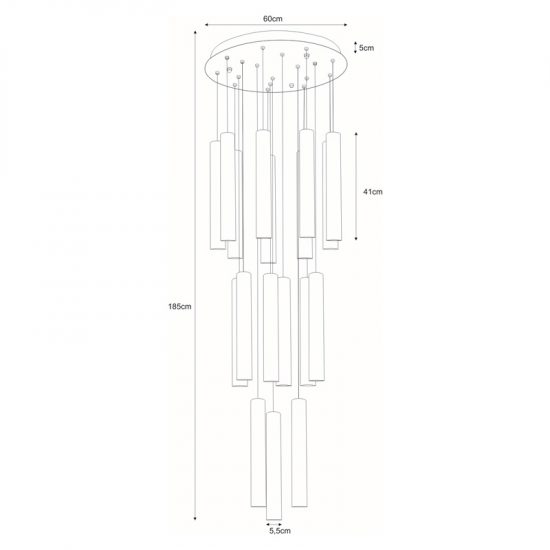 Duży żyrandol KP-11 z serii SHELF