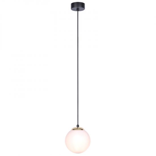 Lampa wisząca z białym matowym kloszem 14 cm K-4910 z serii ISLA