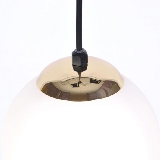 Lampa wisząca z białym matowym kloszem 14 cm K-4910 z serii ISLA