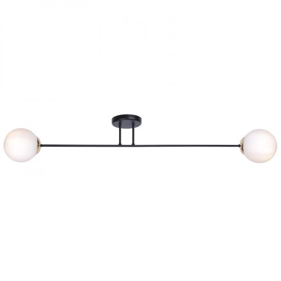 Minimalistyczna lampa sufitowa z dwoma kloszami K-4913 z serii ISLA