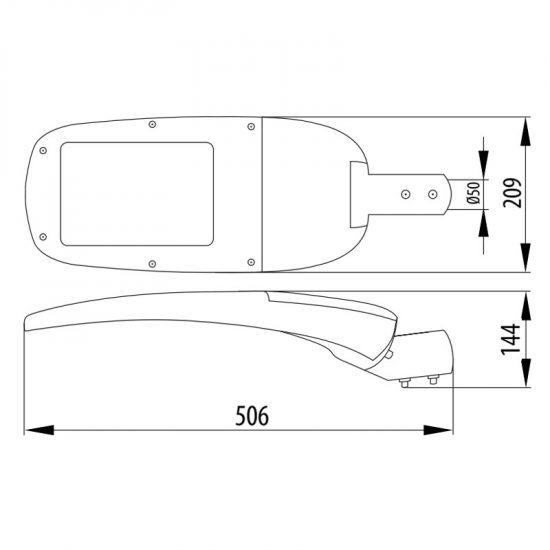 Lampa oprawa uliczna LED Jasper IP66 Szara