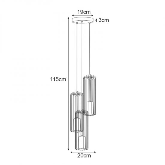 Żyrandol lampa sufitowa K-4932 z serii FALCON