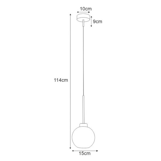 Lampa wisząca ze szklanym kloszem K-4877 z serii ALDAR