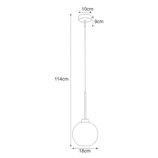 Lampa wisząca ze szklanym kloszem K-4878 z serii ALDAR